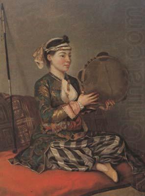 Turkish Woman with a Tambourine (mk08), Jean-Etienne Liotard